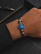 Pulseira Masculina Elegance Zodiac em Couro - Thumbnail 6
