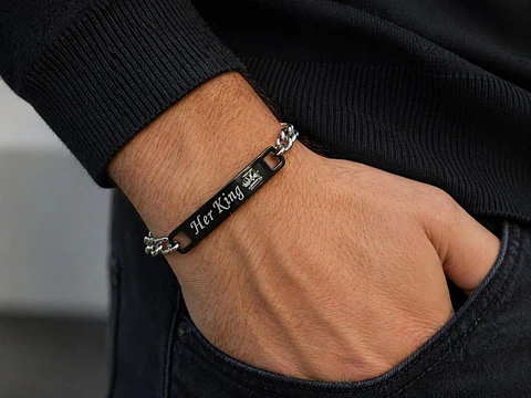 ✨ Pulseira Masculina “Her King”