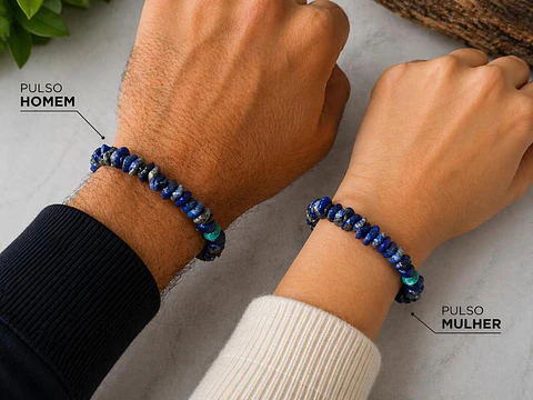 💙 Pulseira de Lápis-Lazúli – Pedras Naturais