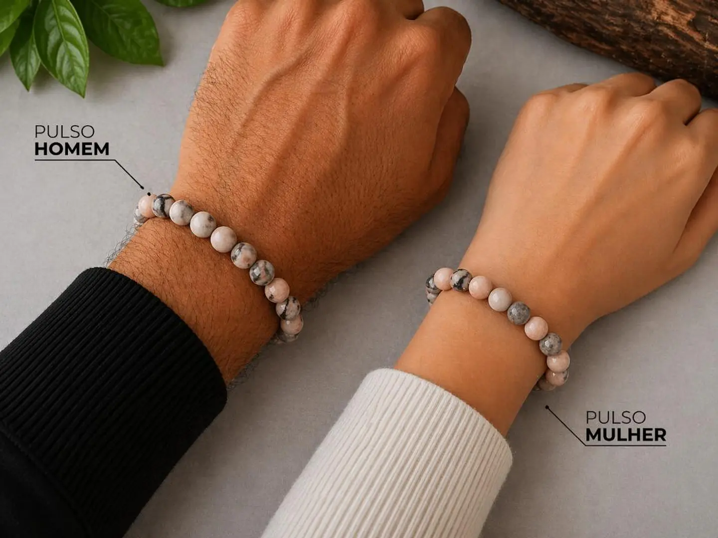 Pulseira Jaspe Zebra Rosa – Equilíbrio & Amor 1