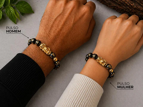 Pulseira Mantra Tibetano com Pixiu – Riqueza e Proteção