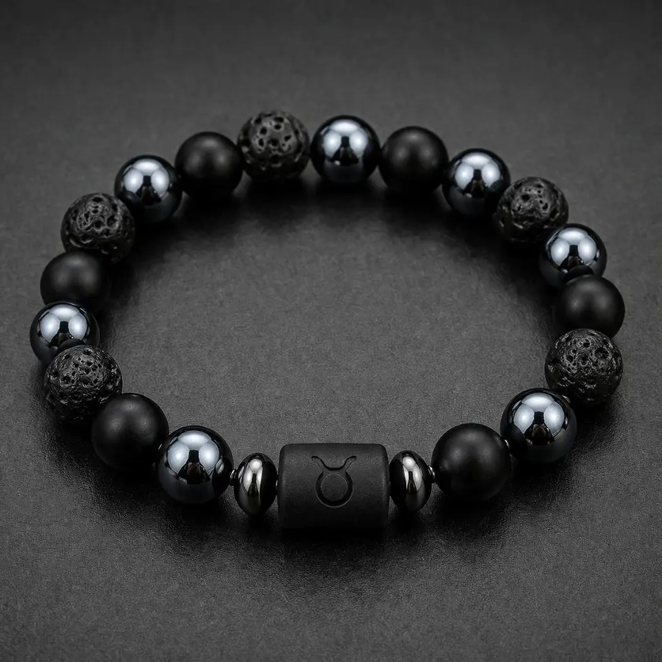pulseira signo turmalina e hematite unissex 1