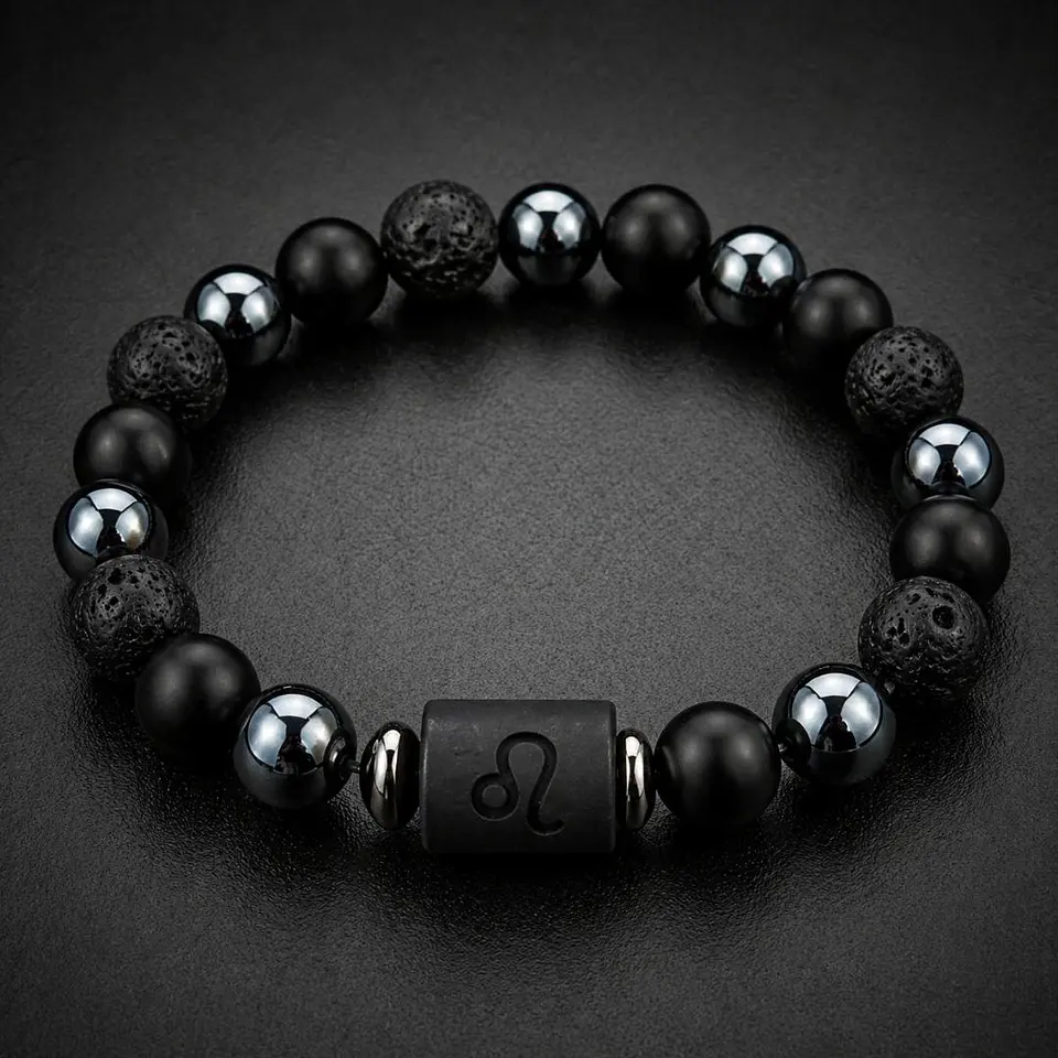 pulseira signo turmalina e hematite unissex 2