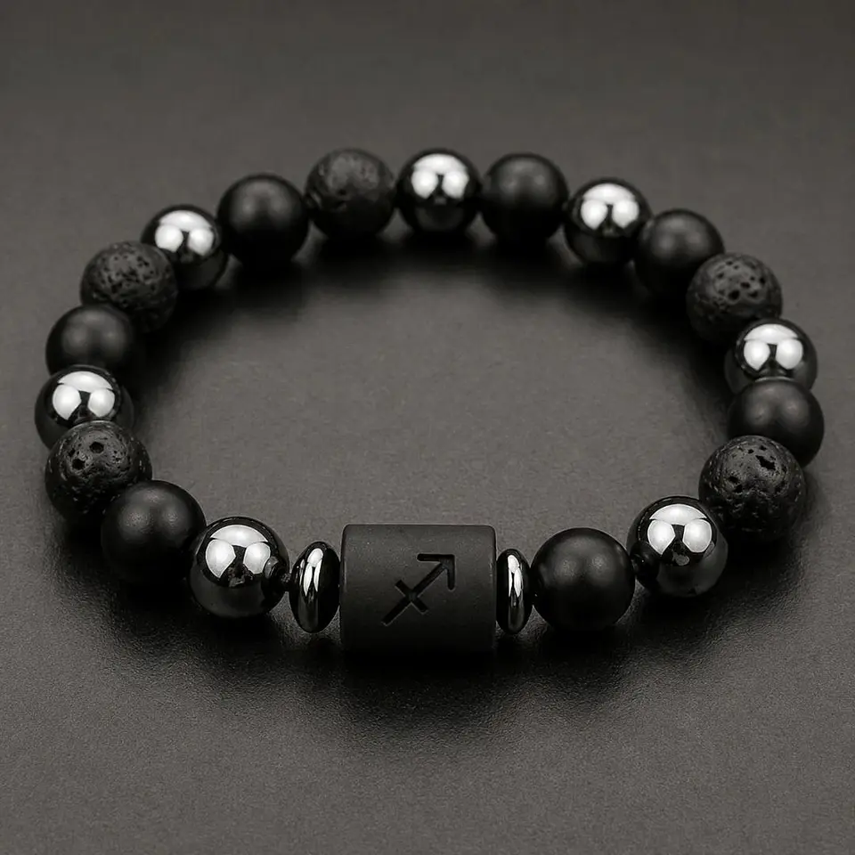 pulseira signo turmalina e hematite unissex 3