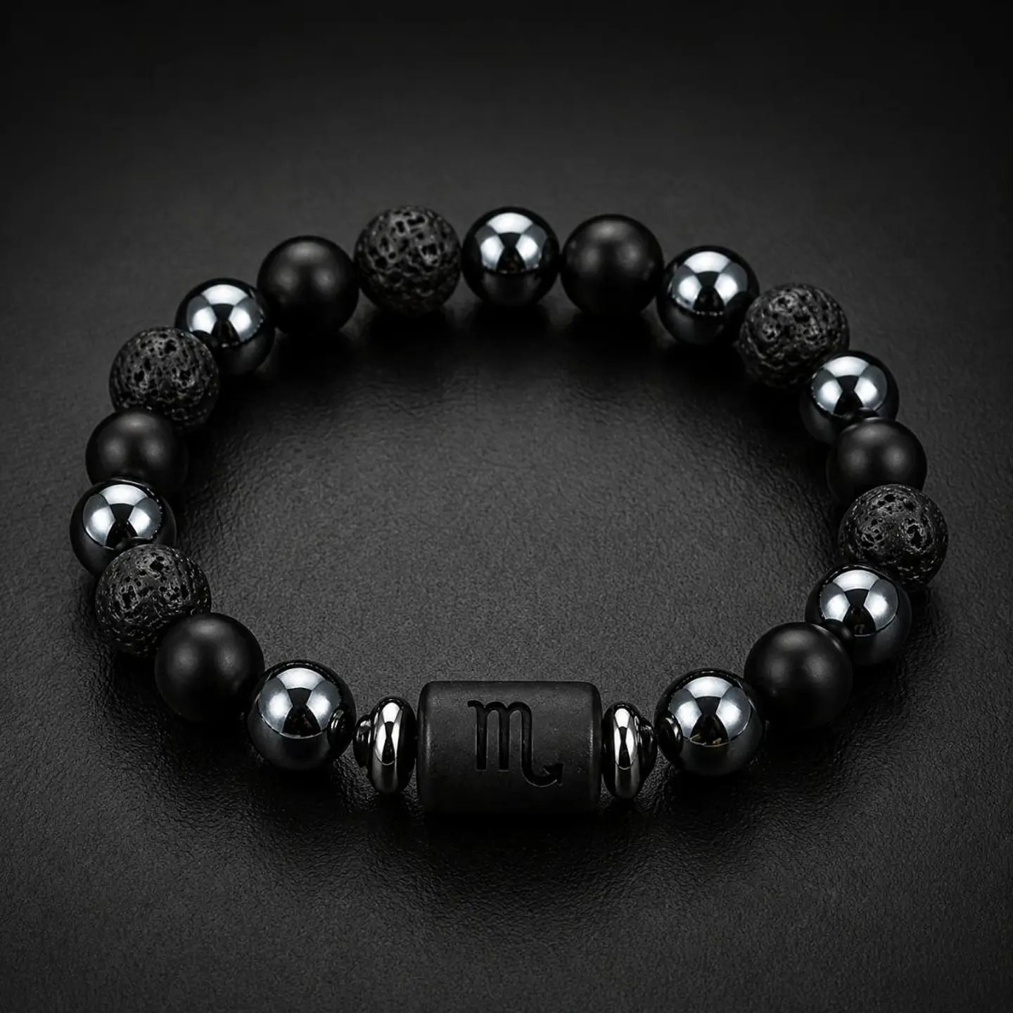 pulseira signo turmalina e hematite unissex 6