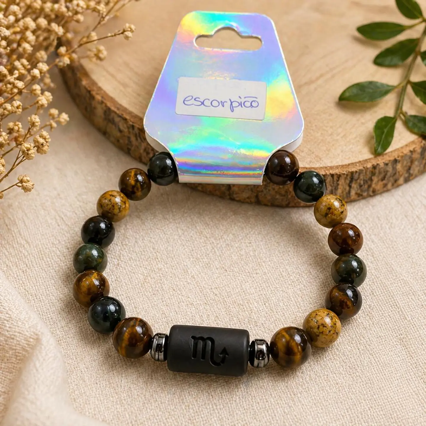 ✨ Pulseira Signo com Pedras Naturais ✨ 2