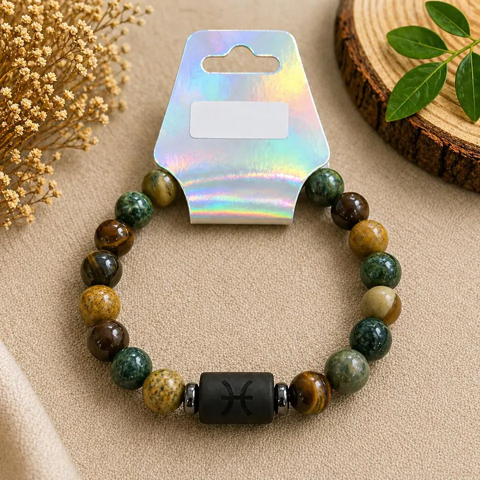 ✨ Pulseira Signo com Pedras Naturais ✨ 9
