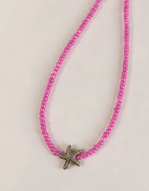 Colar missangas e estrela do mar 