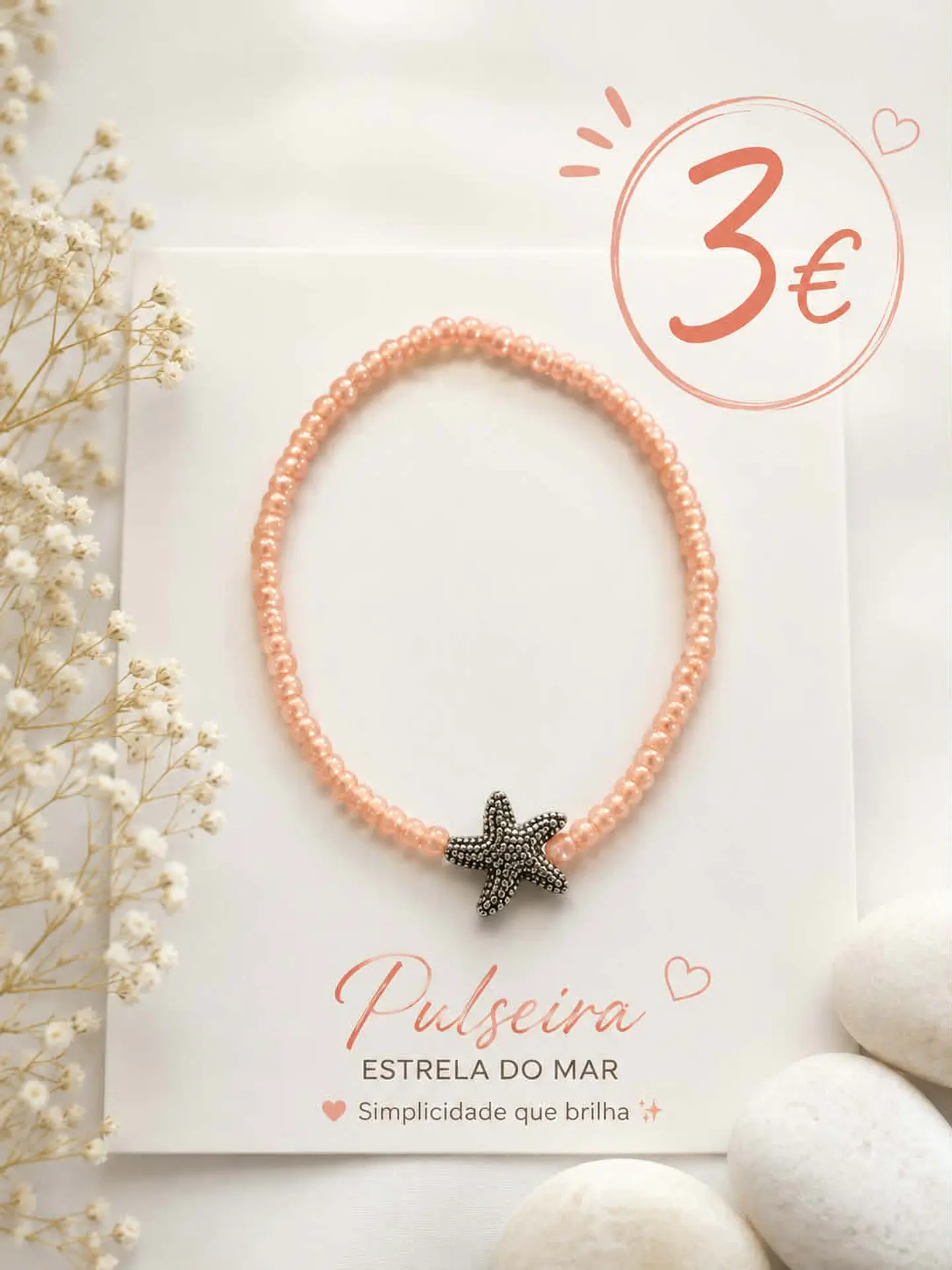 Pulseira missangas estrela do mar  4