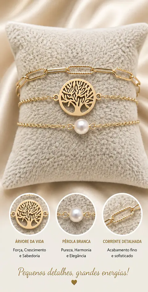 Pulseira árvore da vida 