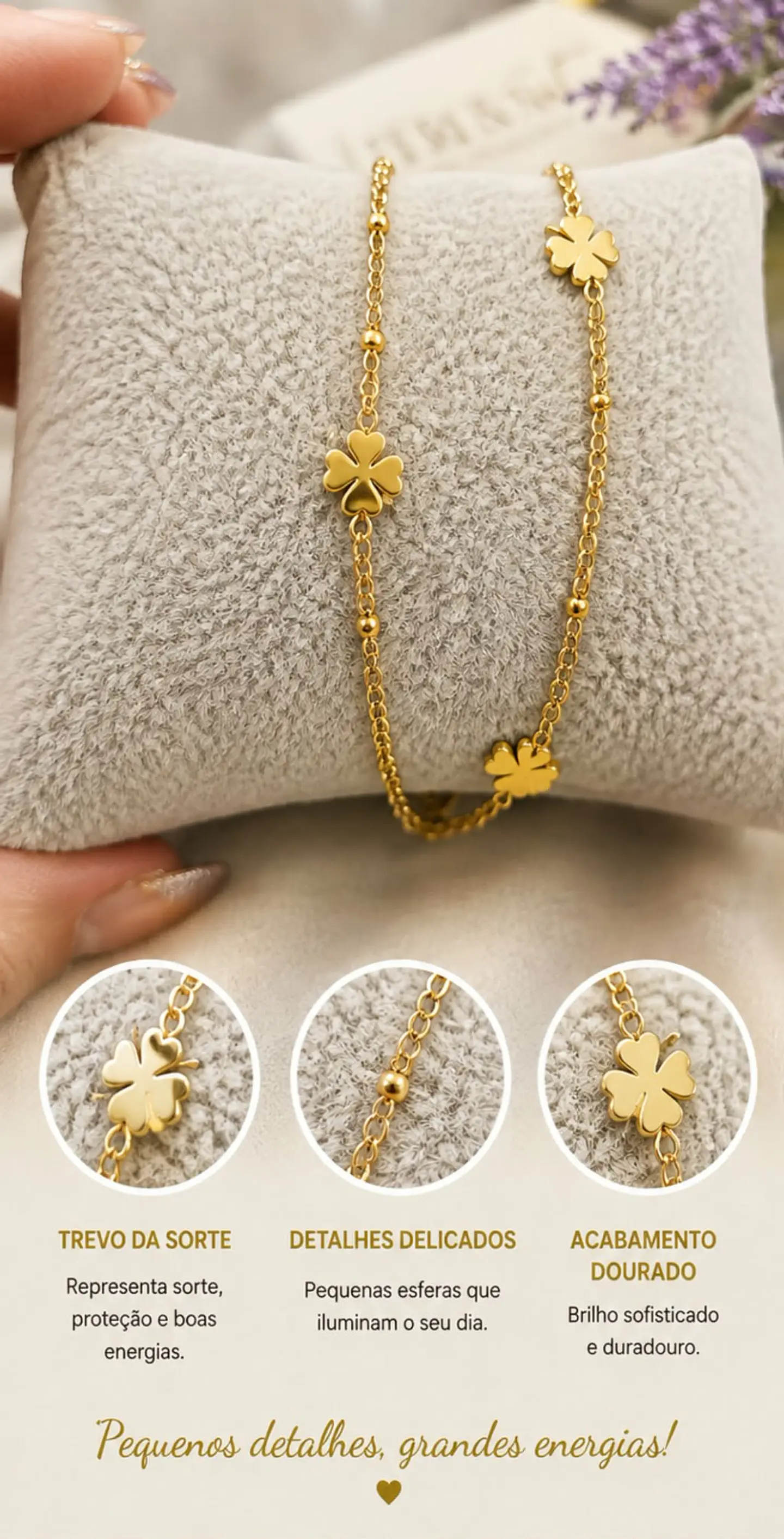 Pulseira trevo da sorte  1