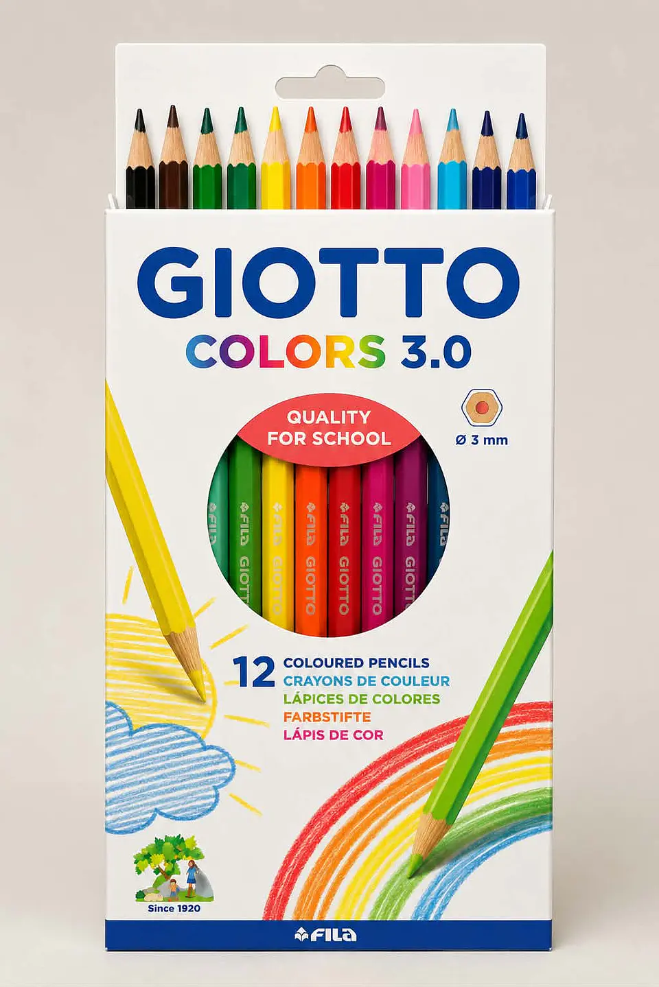 Giotto colors 3.0 - 12 lápis de cor 1