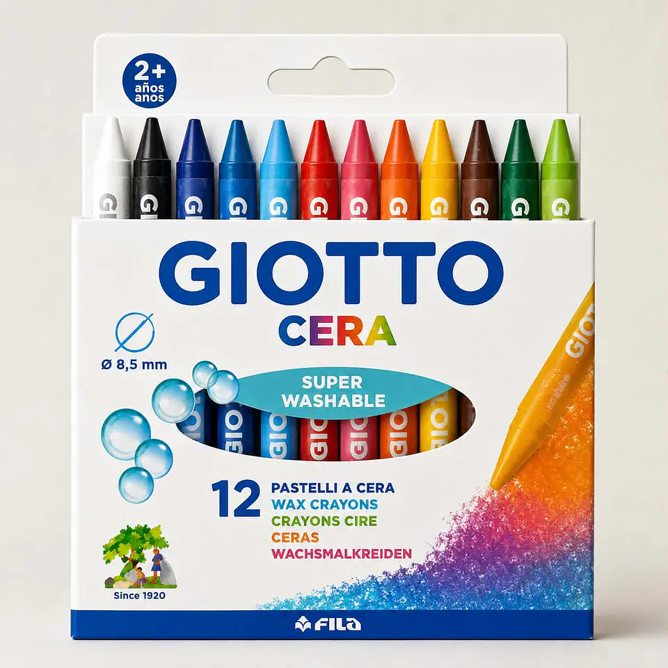 Giotto cera - 12 lápis de cera 1