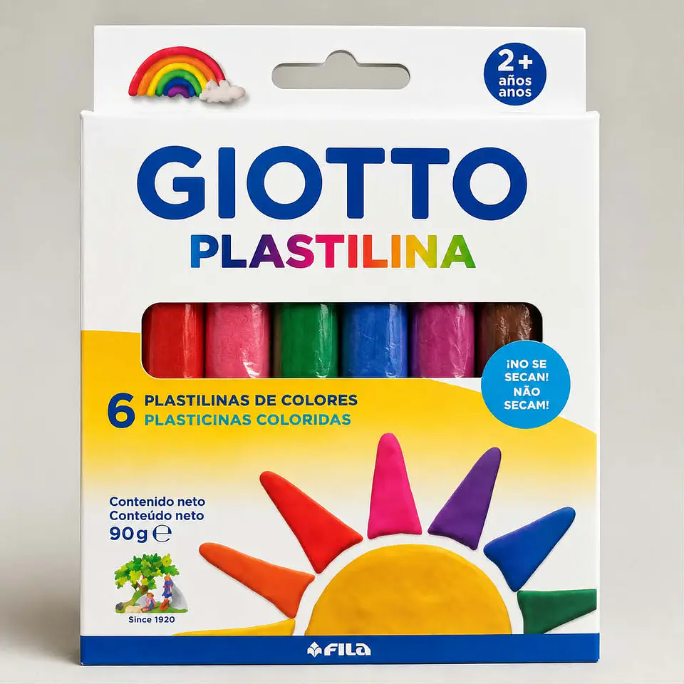 Giotto plasticina - 6 cores (90g) 1