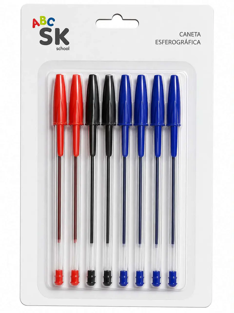 Caneta esferográficas school- pack 8 unidades 1