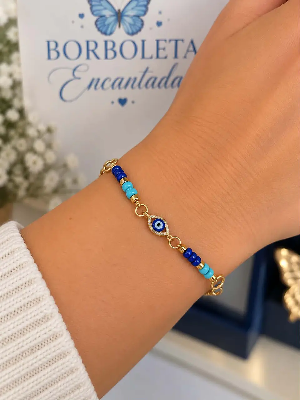✨ Proteção com muito estilo 🧿💙 1