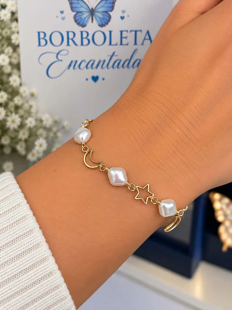 ✨ Pulseira Lua & Estrela ✨