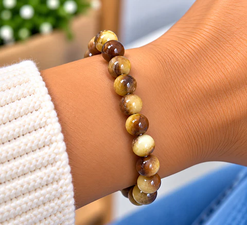Pulseira Jaspe Amarelo — 