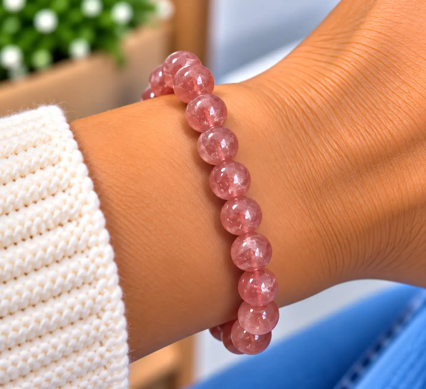 Pulseira Quartzo Rosa 1