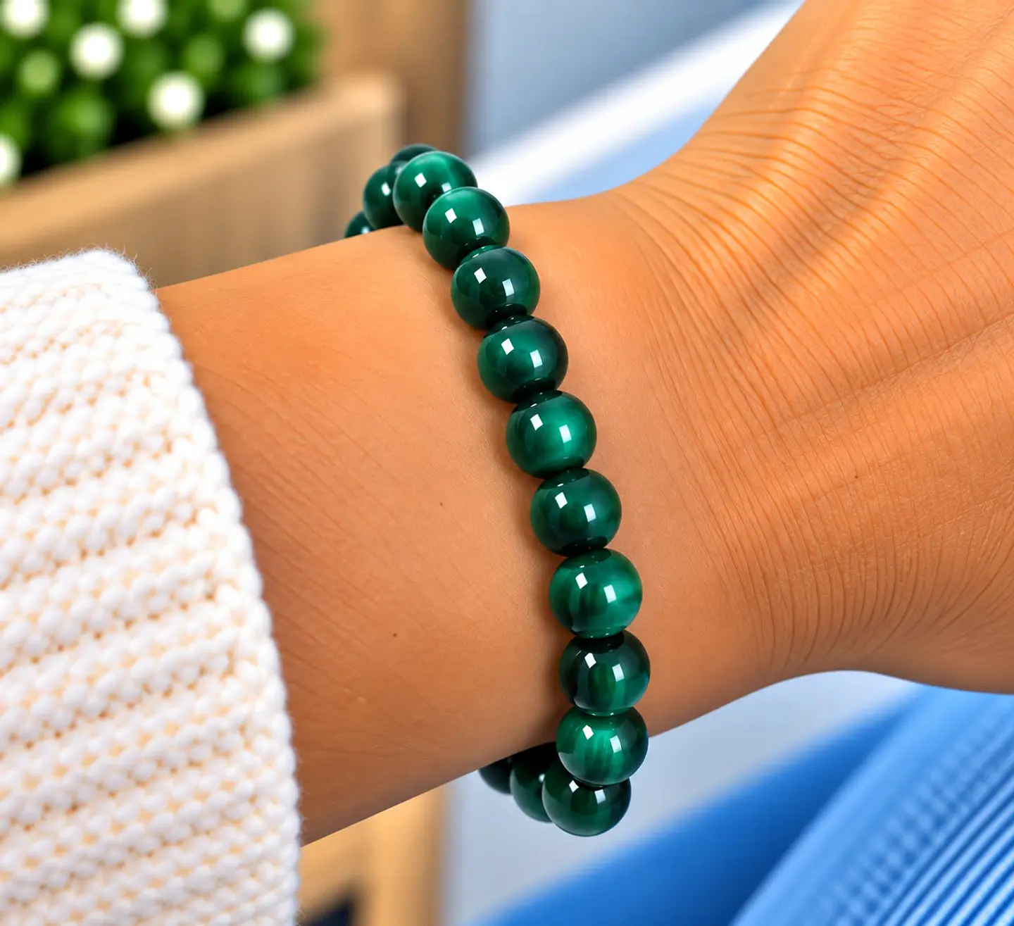 Pulseira Olho de Gato Verde 1