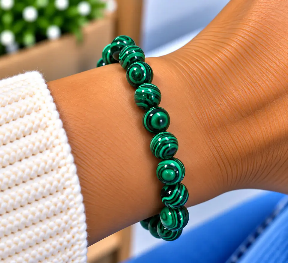Pulseira 💚 Malaquita — 1
