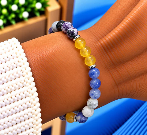 💜💛 Pulseira Multicristais