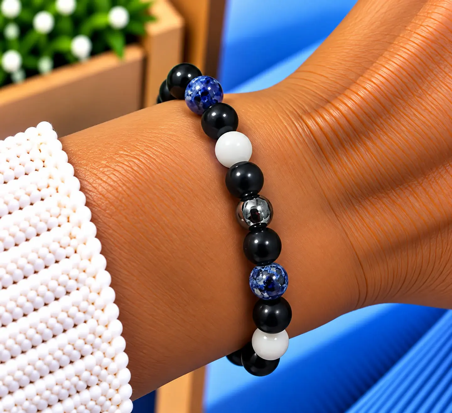 🔮 Pulseira de Cristais – Proteção & Equilíbrio 1