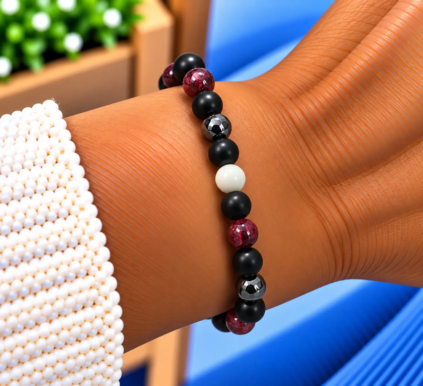 🖤 Pulseira de cristais – Proteção & Equilíbrio 1