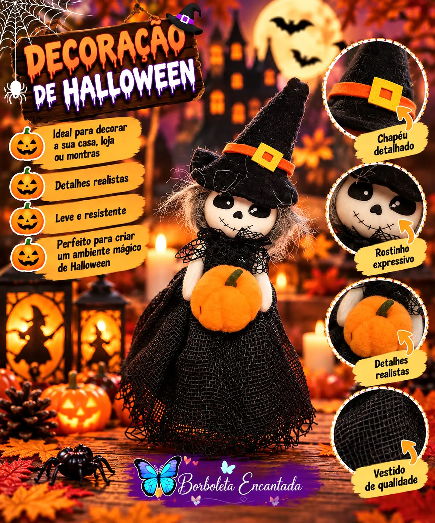 🎃🧙‍♀️ O HALLOWEEN CHEG OU À BORBOLETA ENCANTADA! 🖤🦋 4