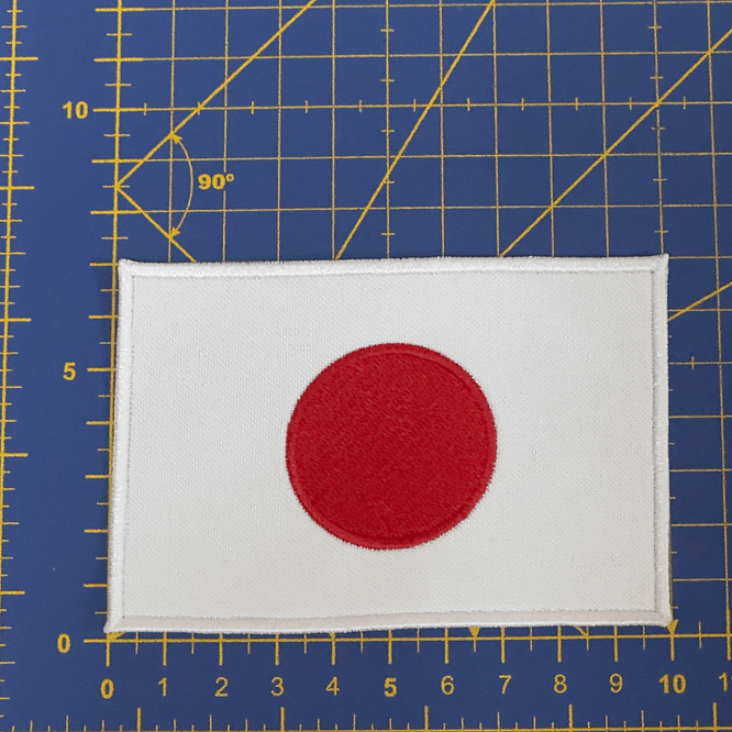 Emblema Bordado Bandeira de Japão 4