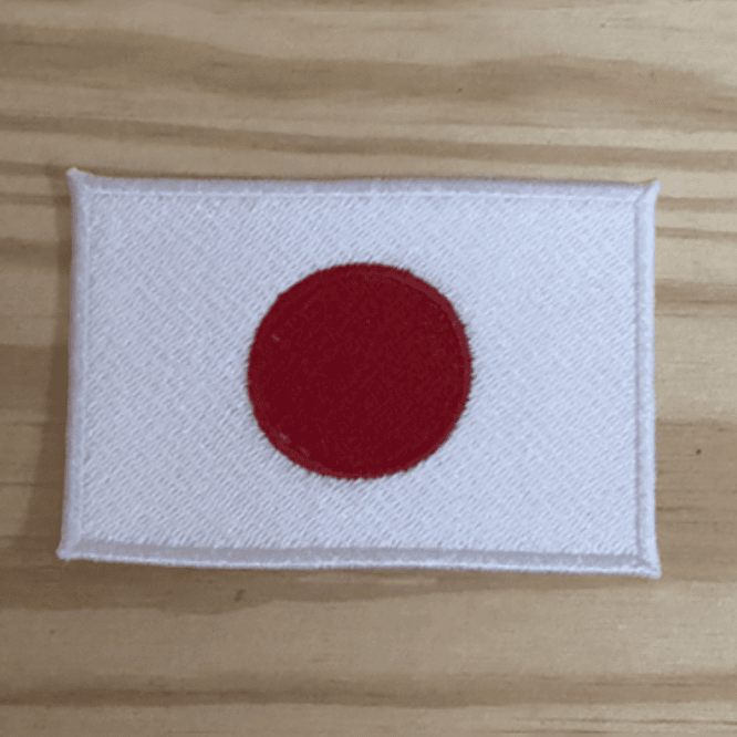 Emblema Bordado Bandeira de Japão 1