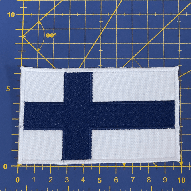 Emblema Bordado Bandeira da Finlândia 4