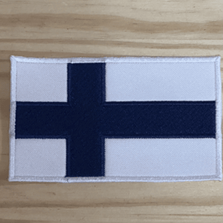 Emblema Bordado Bandeira da Finlândia 1