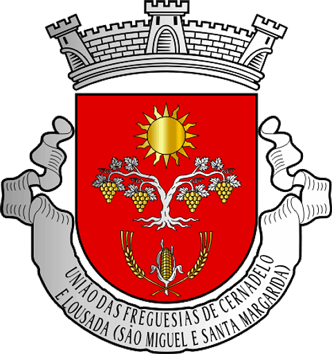 Emblema Bordado Freguesia de Cernadelo e Lousada (São Miguel e Santa Margarida) (Lousada, Porto)