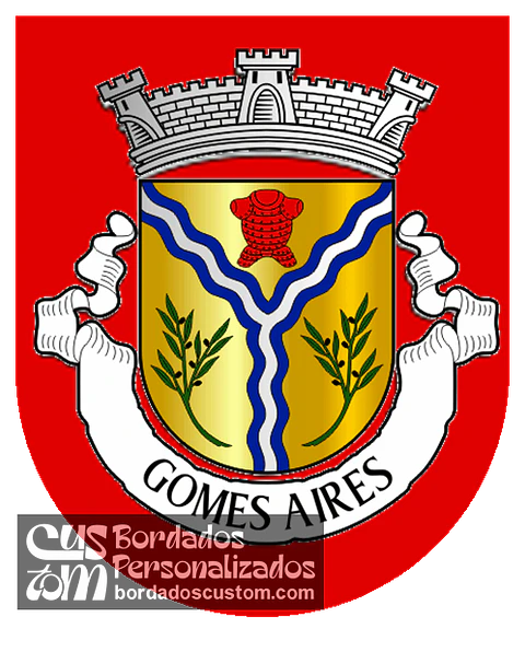 Emblema Bordado Antiga Freguesia de Gomes Aires (Almodôvar, Beja)