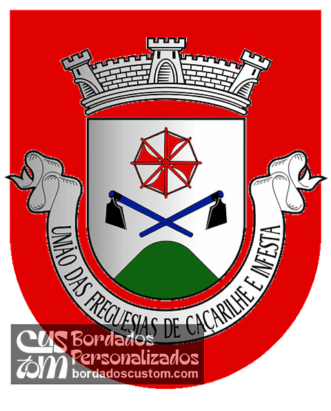 Emblema Bordado Freguesia de Caçarilhe e Infesta (Celorico de Basto, Braga)