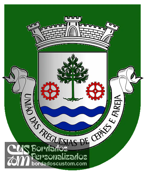 Emblema Bordado Freguesia de Cepães e Fareja (Fafe, Braga)