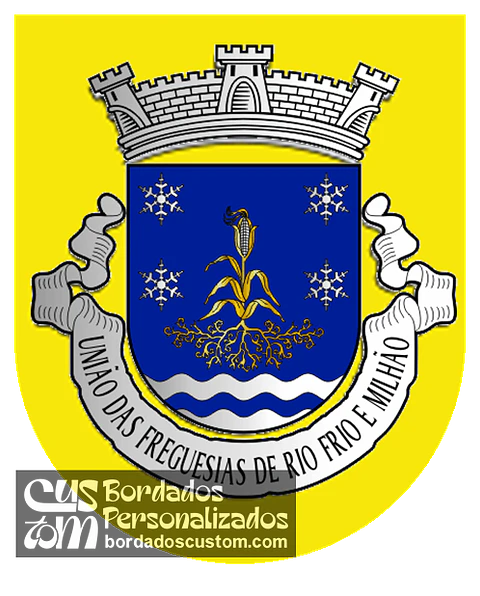 Emblema Bordado Freguesia de Rio Frio e Milhão (Bragança, Bragança)