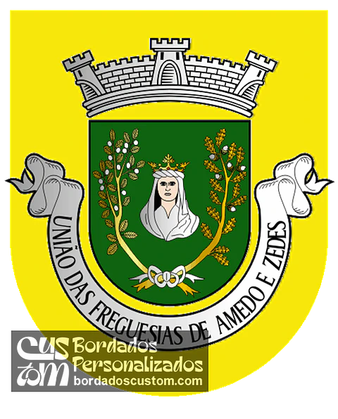 Emblema Bordado Freguesia de Amedo e Zedes (Carrazeda de Ansiães, Bragança)