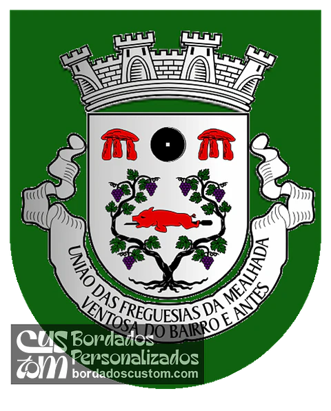 Emblema Bordado Freguesia de Mealhada, Ventosa do Bairro e Antes (Mealhada, Aveiro)