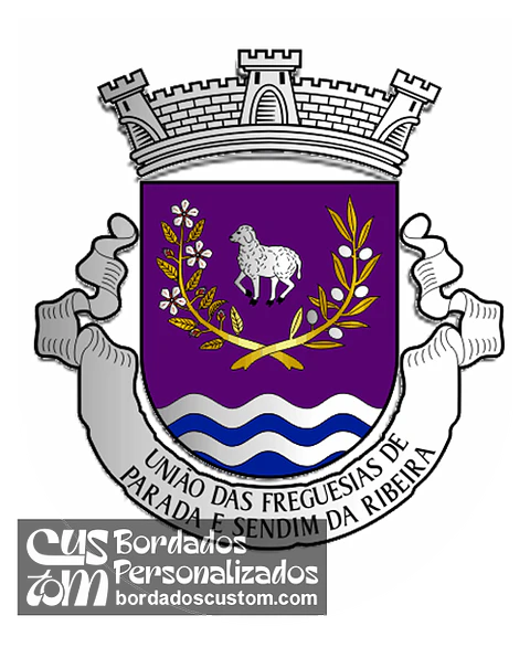 Emblema Bordado Freguesia de Parada e Sendim da Ribeira (Alfândega da Fé, Bragança)