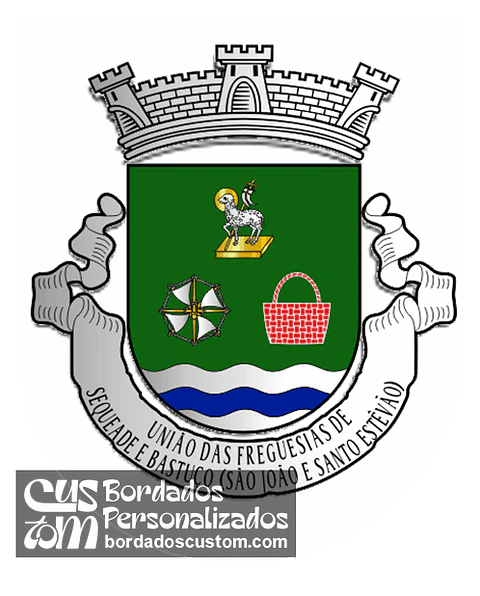 Emblema Bordado Freguesia de Sequeade e Bastuço (São João e Santo Estevão) (Barcelos, Braga)