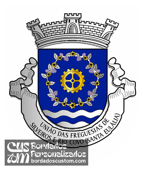 Emblema Bordado Freguesia de Silveiros e Rio Covo (Santa Eulália) (Barcelos, Braga)