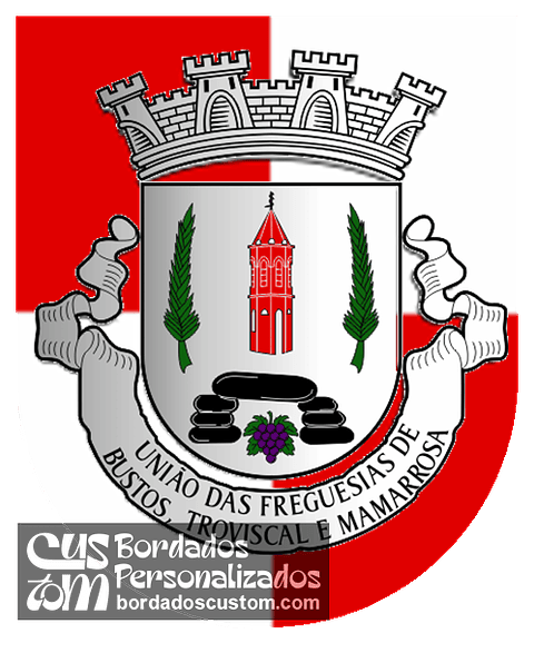 Emblema Bordado Freguesia de Bustos, Troviscal e Mamarrosa (Oliveira do Bairro, Aveiro)