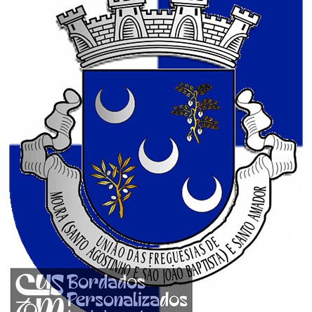 Emblema Bordado Freguesia de Moura (Santo Agostinho e São João Baptista) e Santo Amador (Moura, Beja) 1