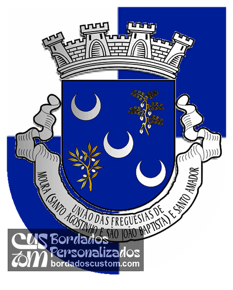 Emblema Bordado Freguesia de Moura (Santo Agostinho e São João Baptista) e Santo Amador (Moura, Beja)