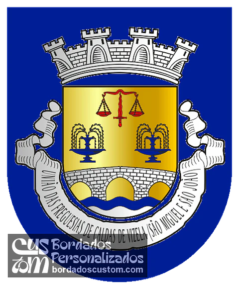 Emblema Bordado Freguesia de Caldas de Vizela (São Miguel e São João) (Vizela, Braga)