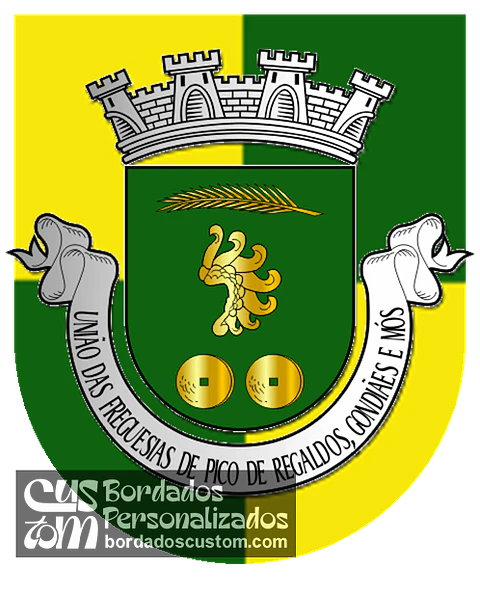 Emblema Bordado Freguesia de Pico de Regalados, Gondiães e Mós (Vila Verde, Braga)