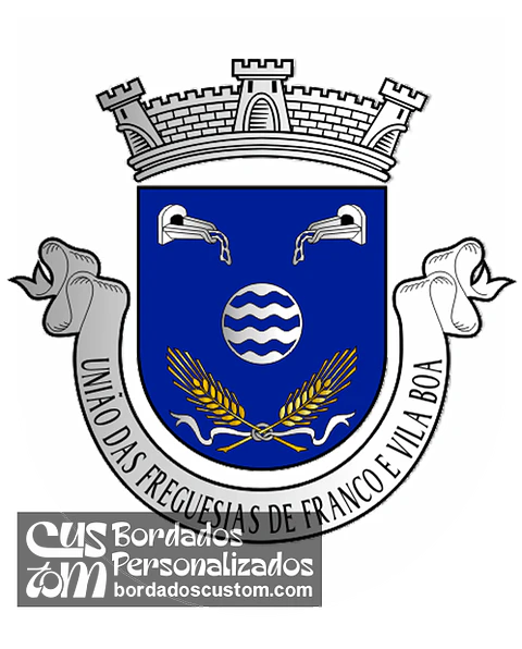 Emblema Bordado Freguesia de Franco e Vila Boa (Mirandela, Bragança)