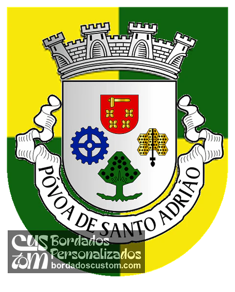 Emblema Bordado Antiga Freguesia de Póvoa de Santo Adrião (Odivelas, Lisboa)